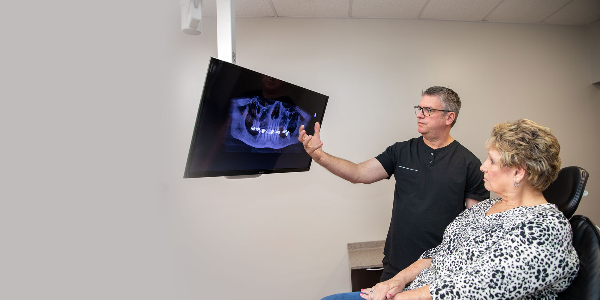 Dr. Rogers explaining full mouth reconstruction